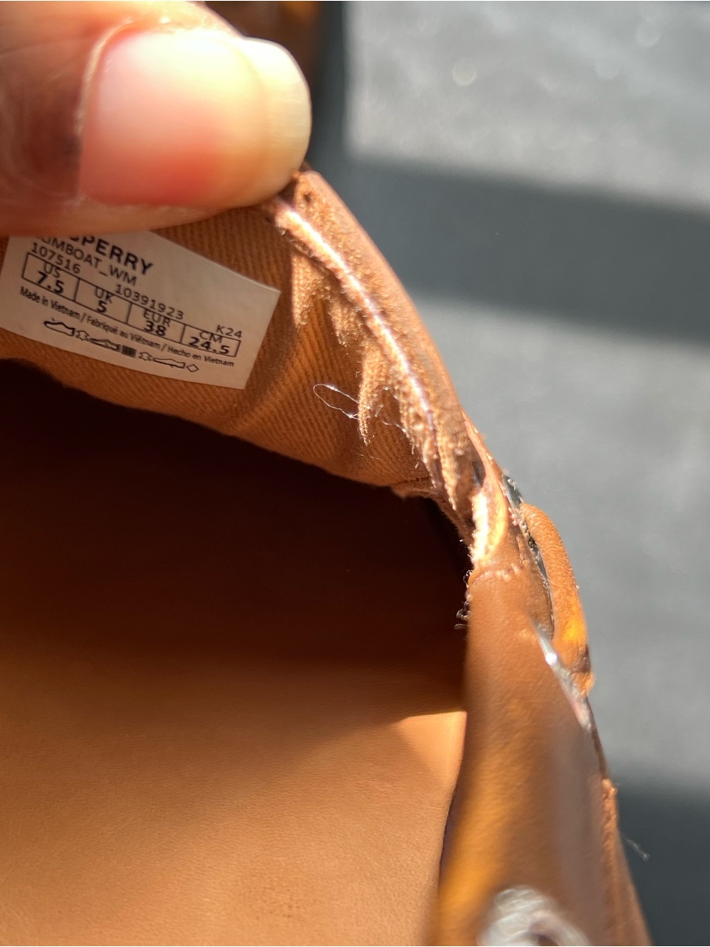 Sperry Tan Leather Lace-Up Boat Shoes - Picture 6 of 6